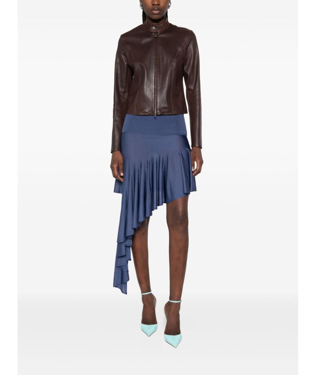 ALAIA Синяя юбка мини, фото 5