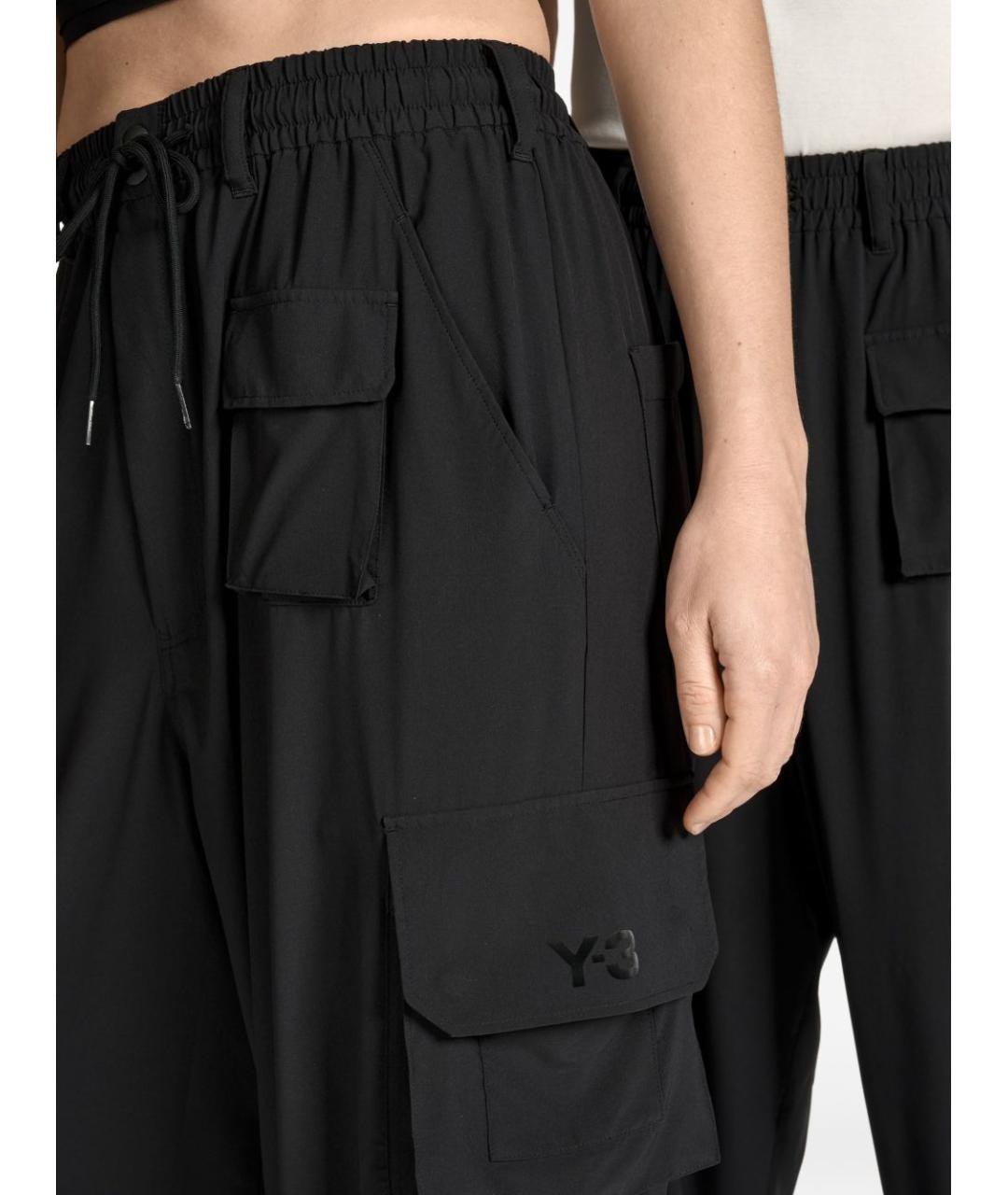 Y-3 Черные прямые брюки, фото 3