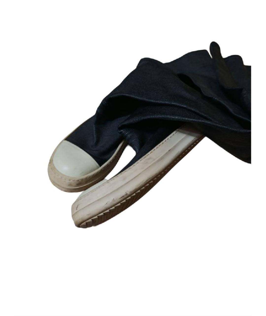 RICK OWENS Черные кожаные ботфорты, фото 6