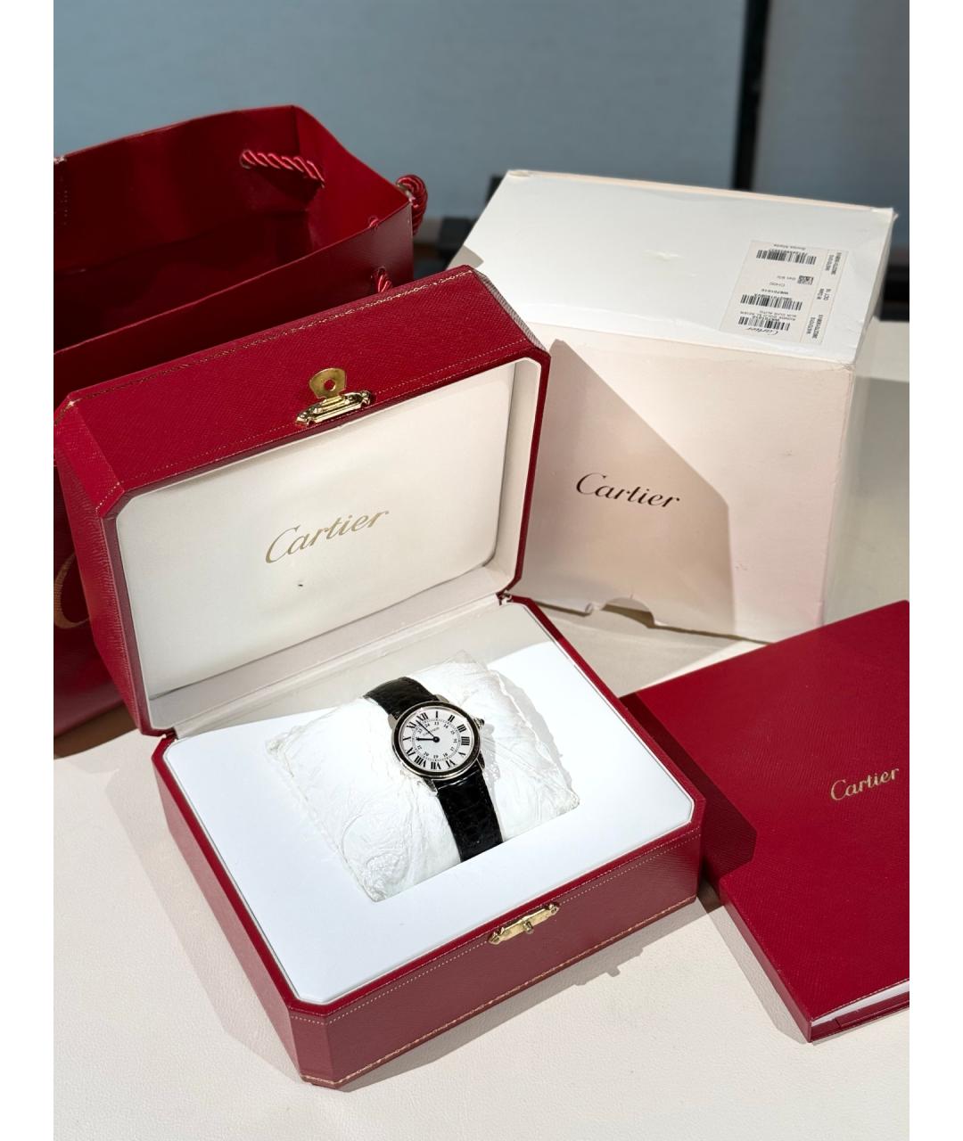 CARTIER Белые металлические часы, фото 2