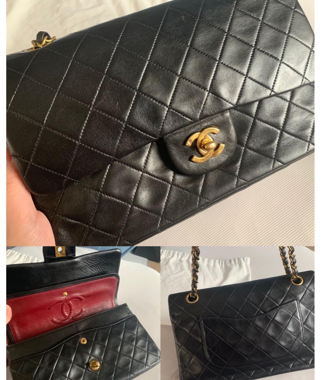 CHANEL Черная кожаная сумка через плечо, фото 3