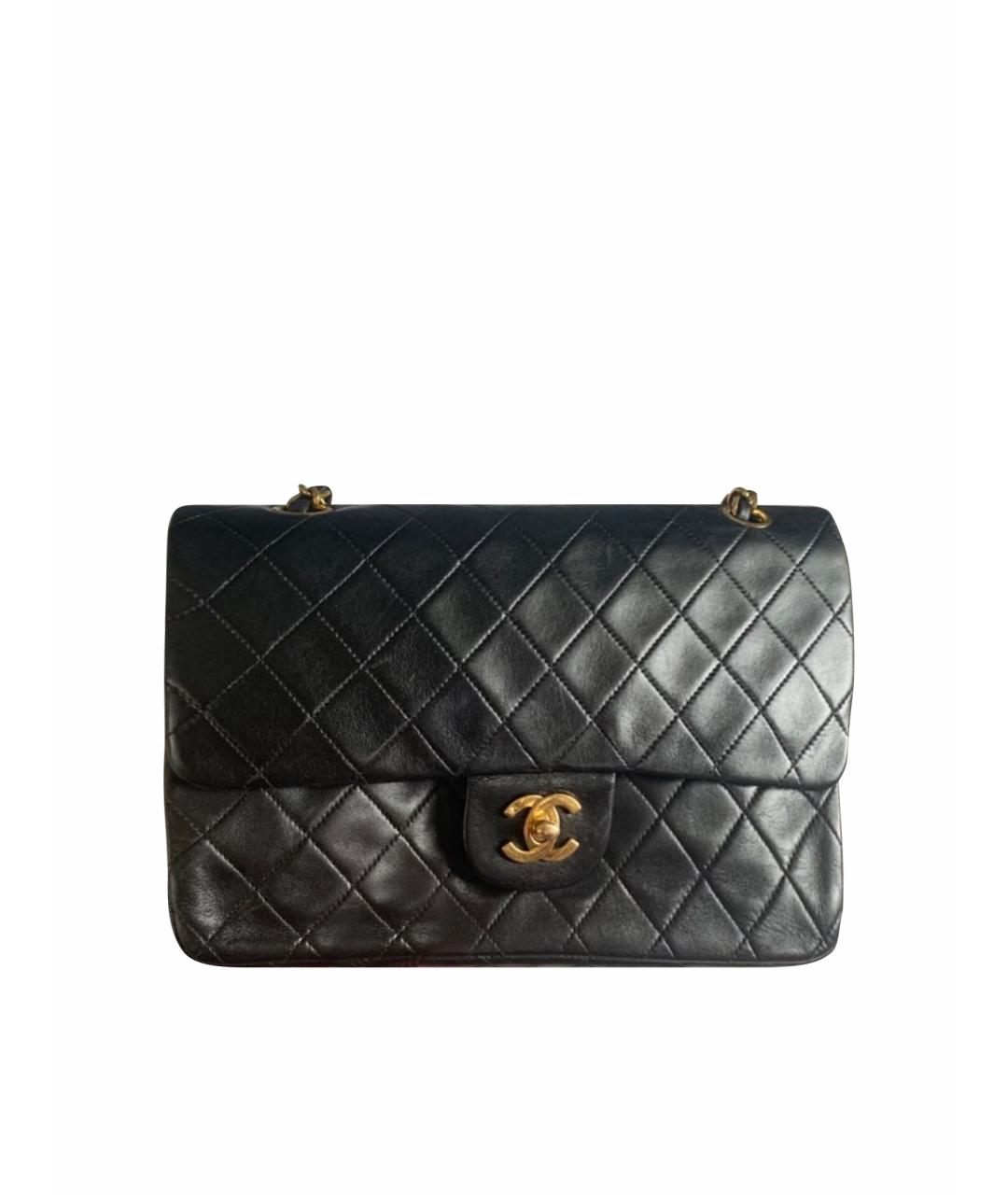 CHANEL Черная кожаная сумка через плечо, фото 1