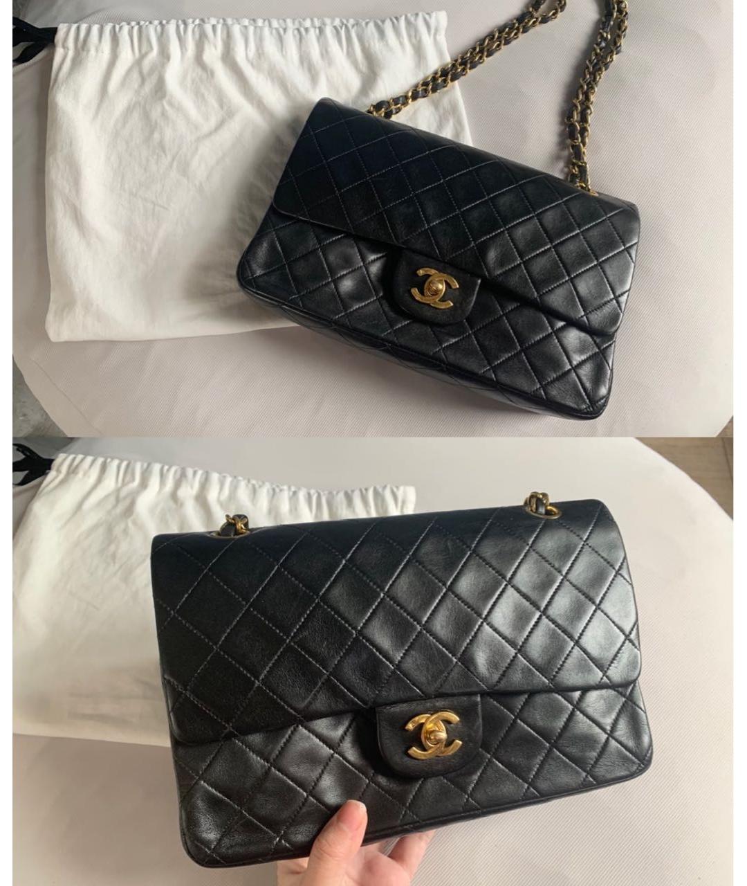 CHANEL Черная кожаная сумка через плечо, фото 4