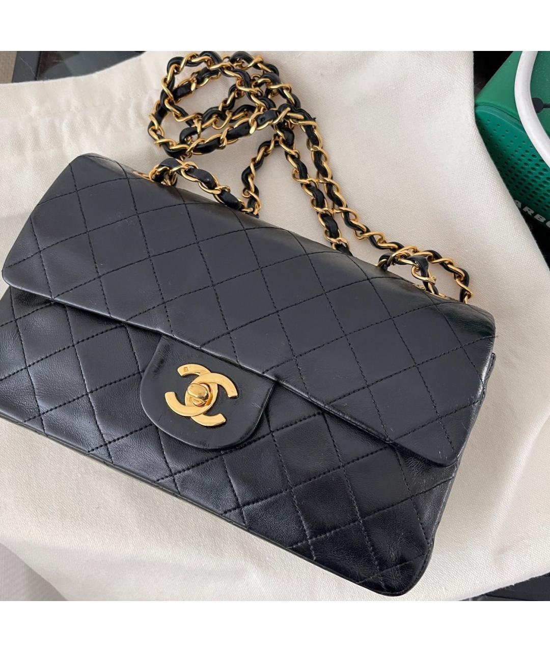 CHANEL Черная кожаная сумка через плечо, фото 2