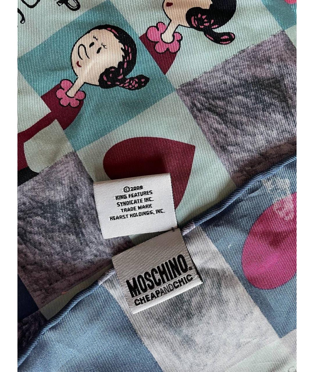 MOSCHINO Мульти шелковый платок, фото 3