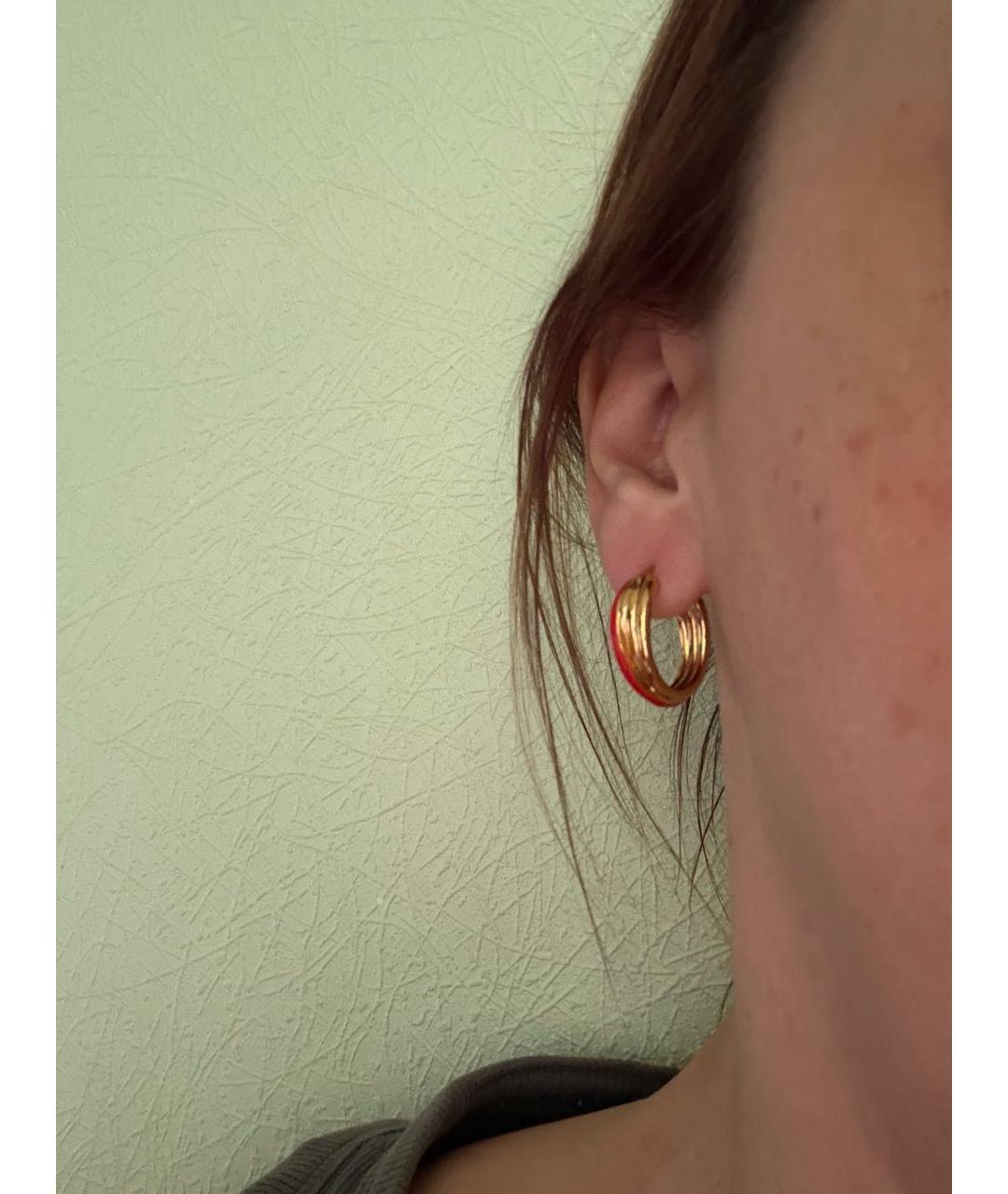 CELINE Золотые латунные серьги, фото 5