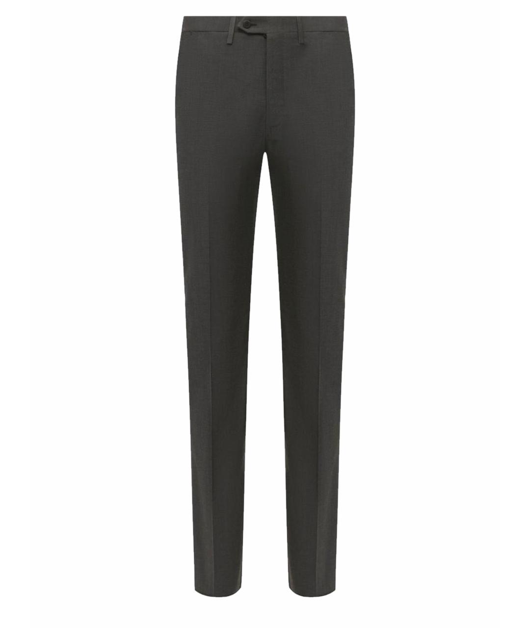 KITON Серые шерстяные классические брюки, фото 1