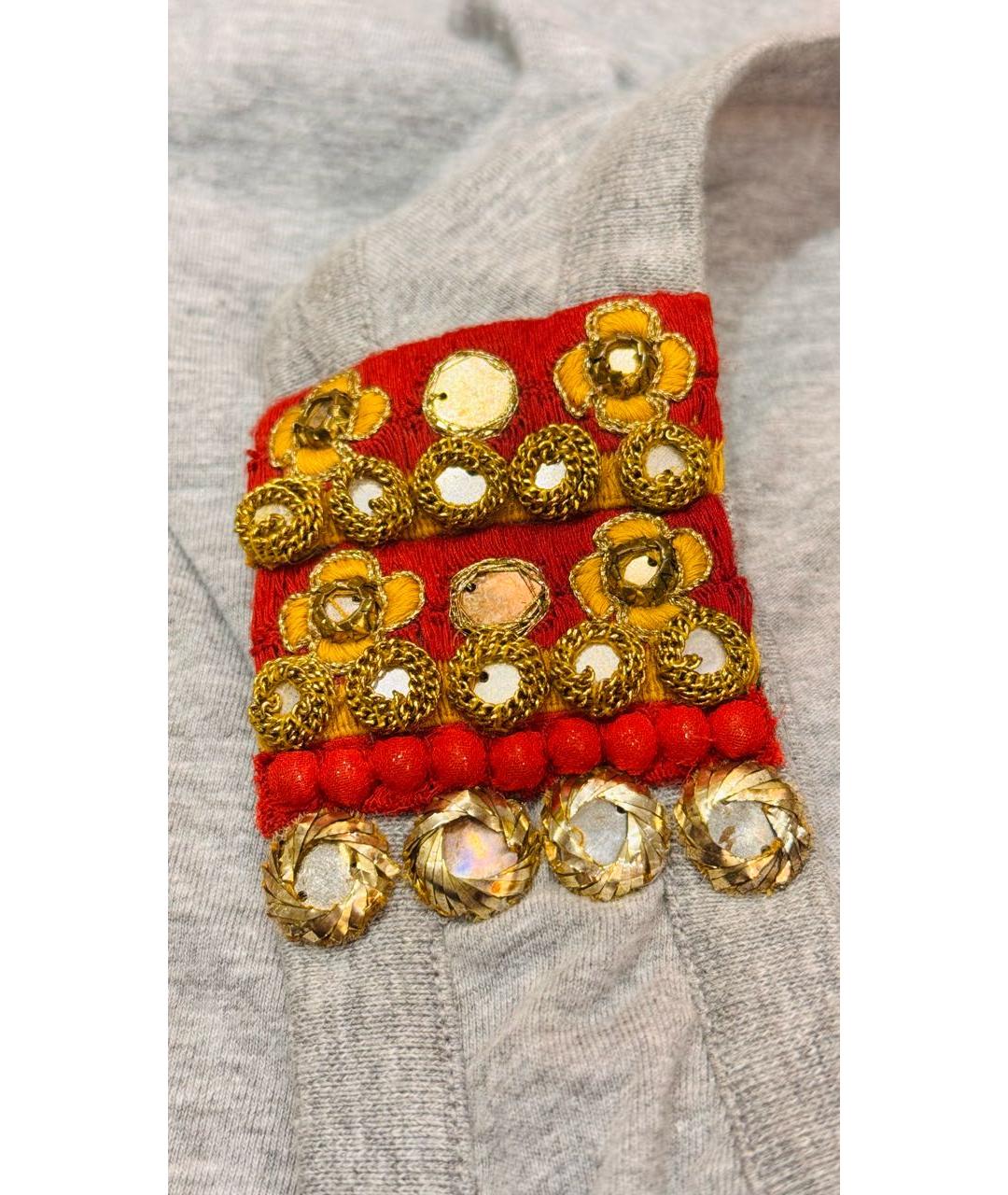 ALEXANDER MCQUEEN Серая хлопковая майка, фото 3