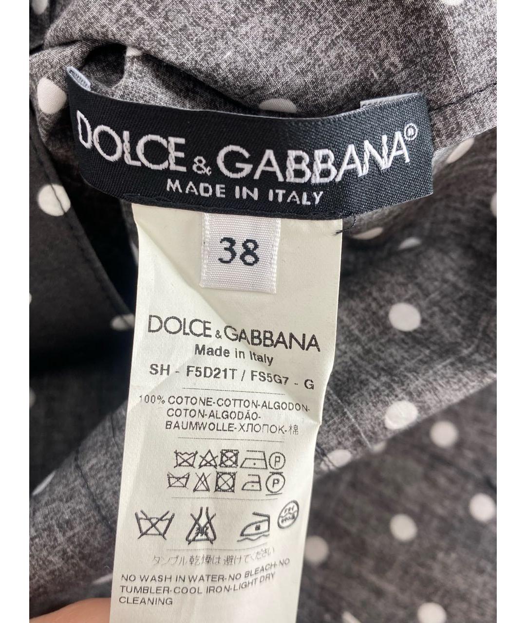 DOLCE&GABBANA Черная хлопковая блузы, фото 6
