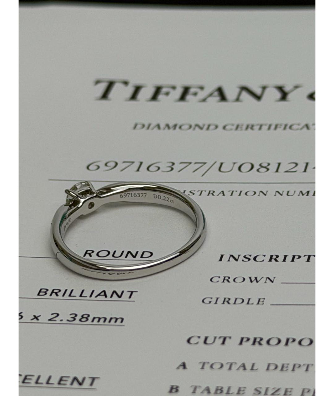 TIFFANY&CO Белое платиновое кольцо, фото 6