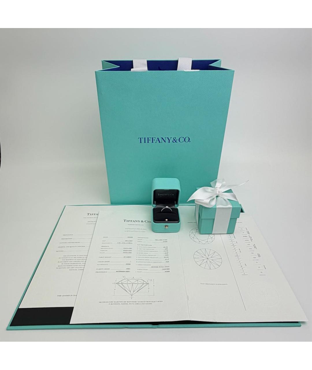 TIFFANY&CO Белое платиновое кольцо, фото 2