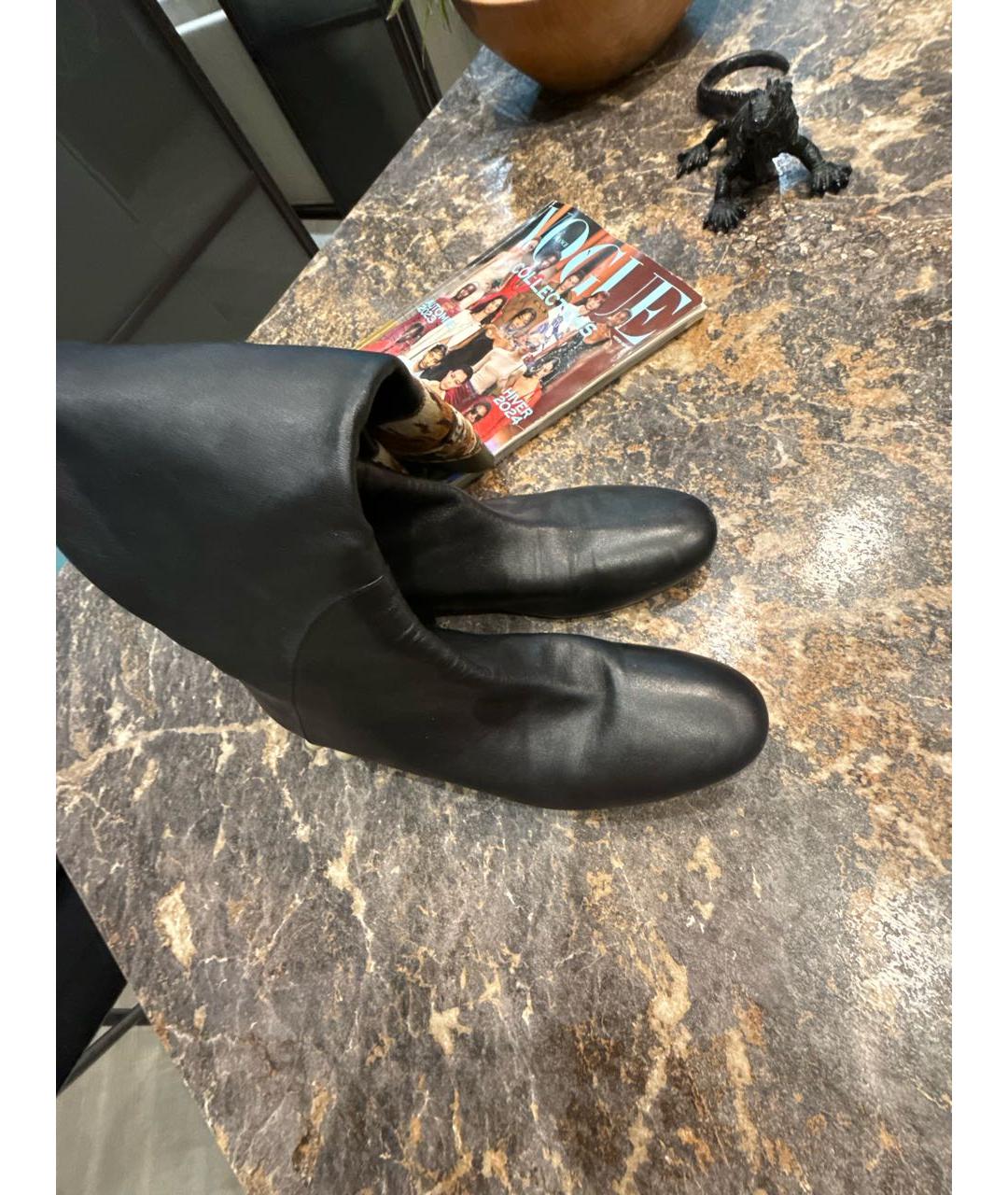 GUCCI Черные кожаные сапоги, фото 3