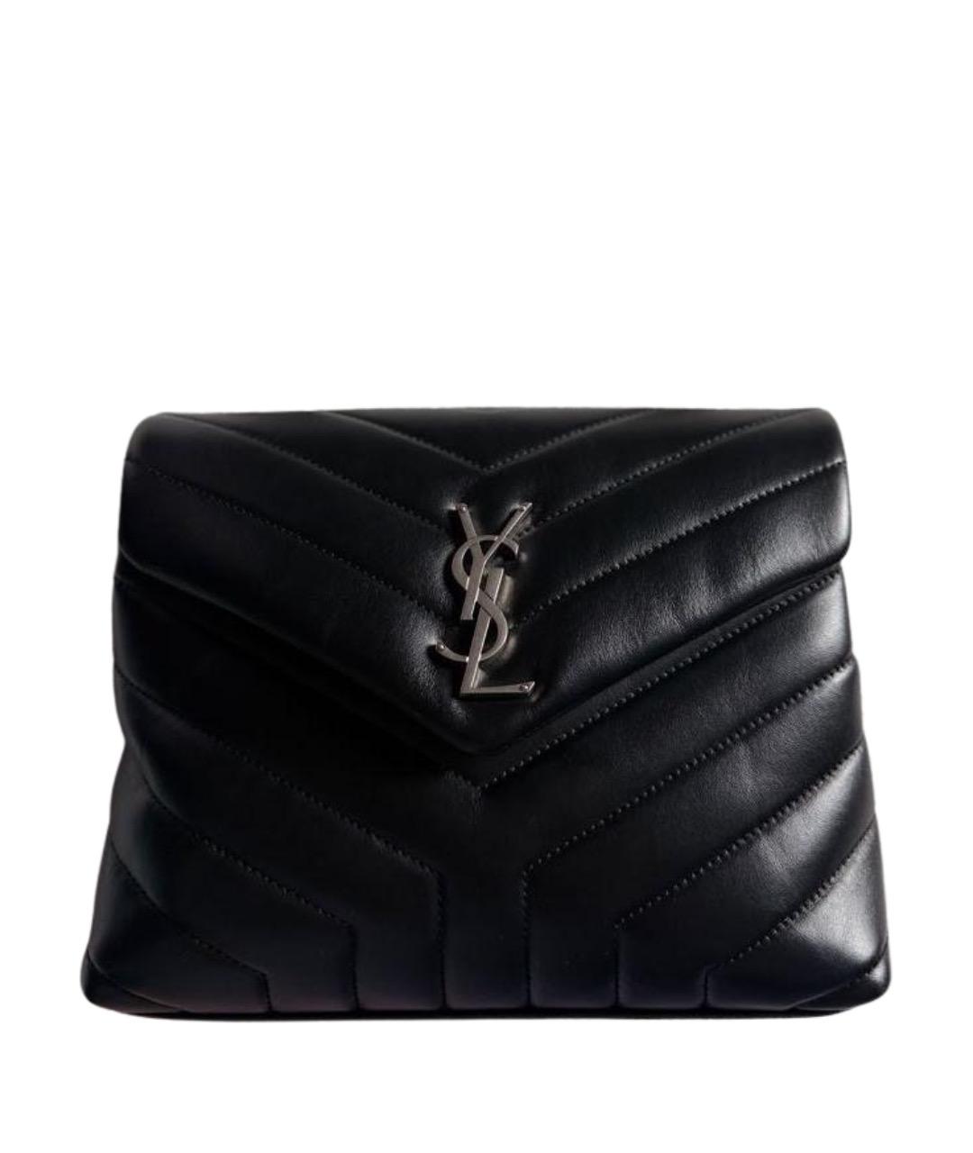 SAINT LAURENT Черная кожаная сумка через плечо, фото 8