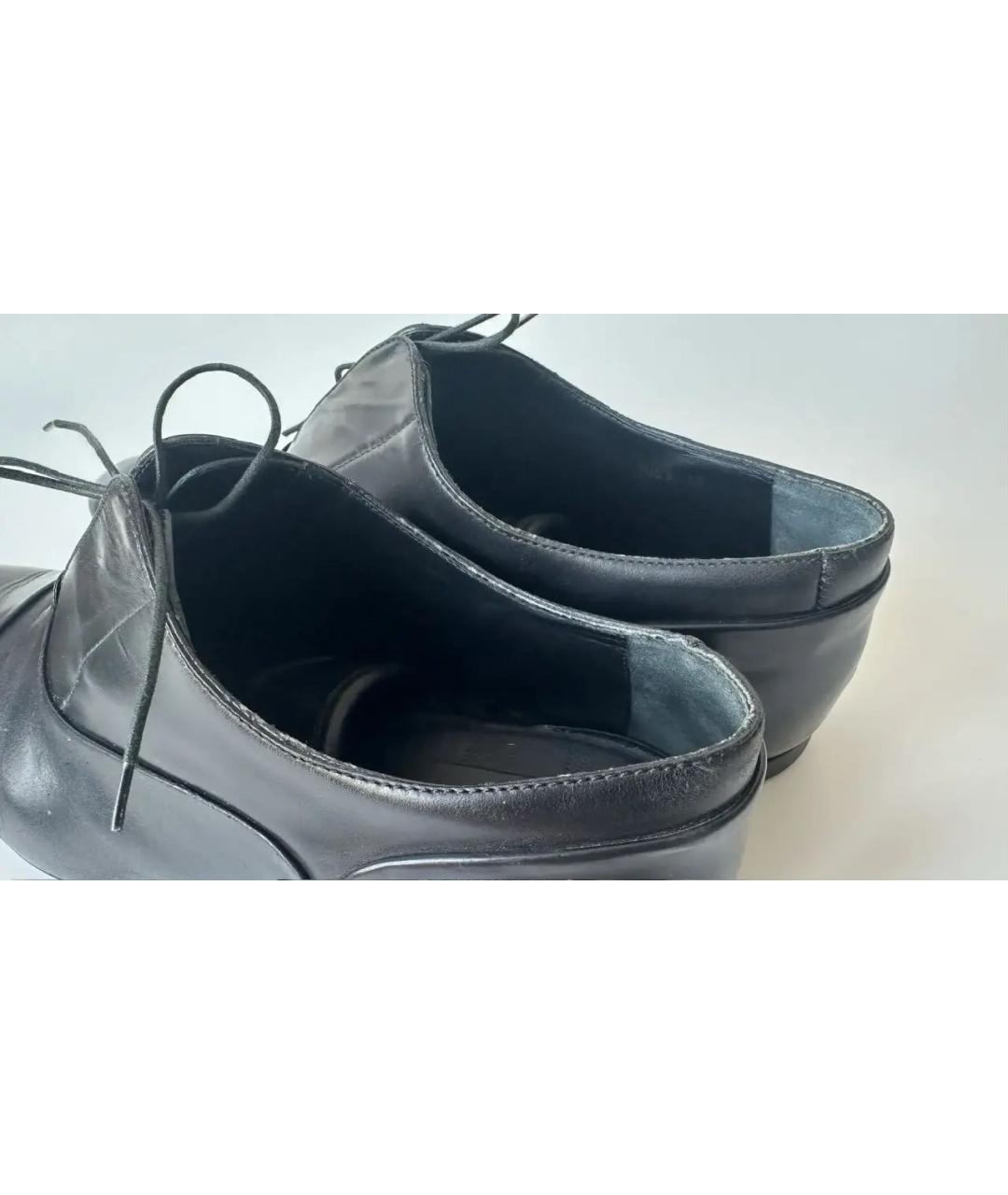 LOUIS VUITTON Черные кожаные туфли, фото 7