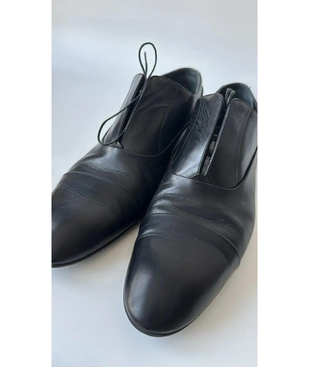 LOUIS VUITTON Черные кожаные туфли, фото 4