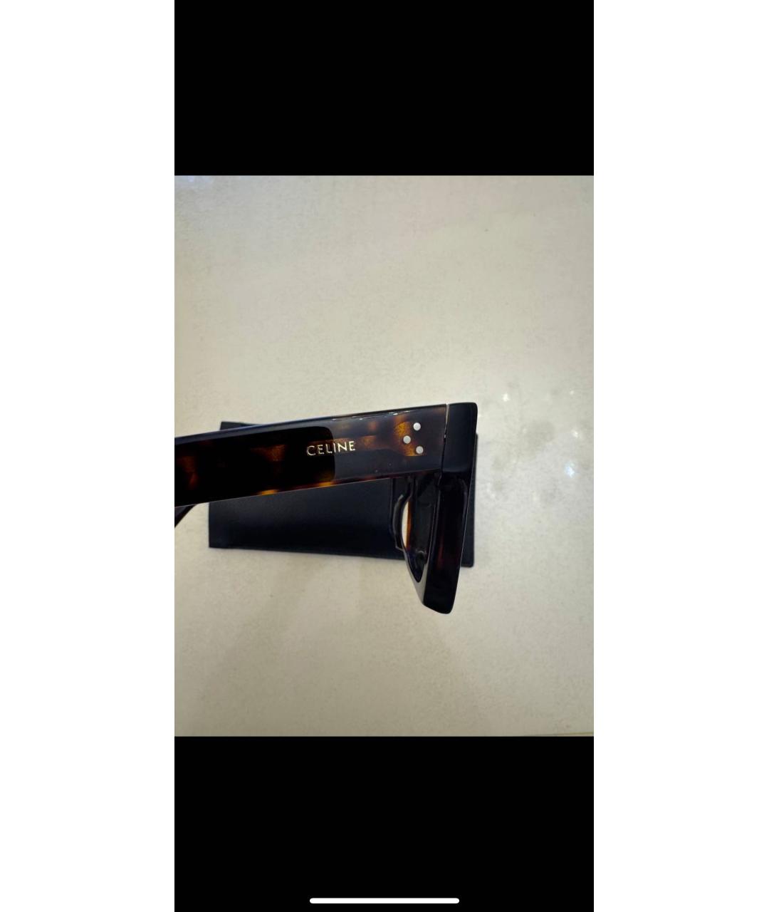 CELINE Коричневые солнцезащитные очки, фото 3