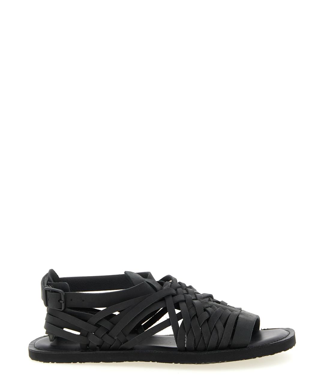 YOHJI YAMAMOTO Черные кожаные сандалии, фото 1