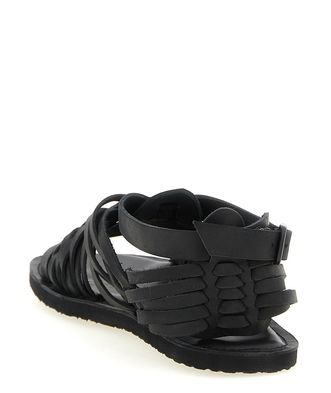 YOHJI YAMAMOTO Черные кожаные сандалии, фото 2