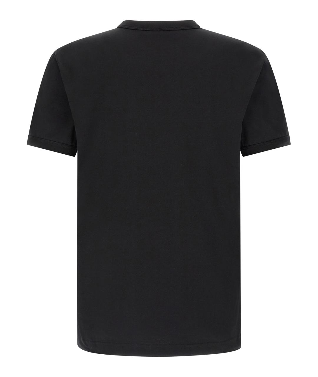 DOLCE&GABBANA Черная хлопковая футболка, фото 2