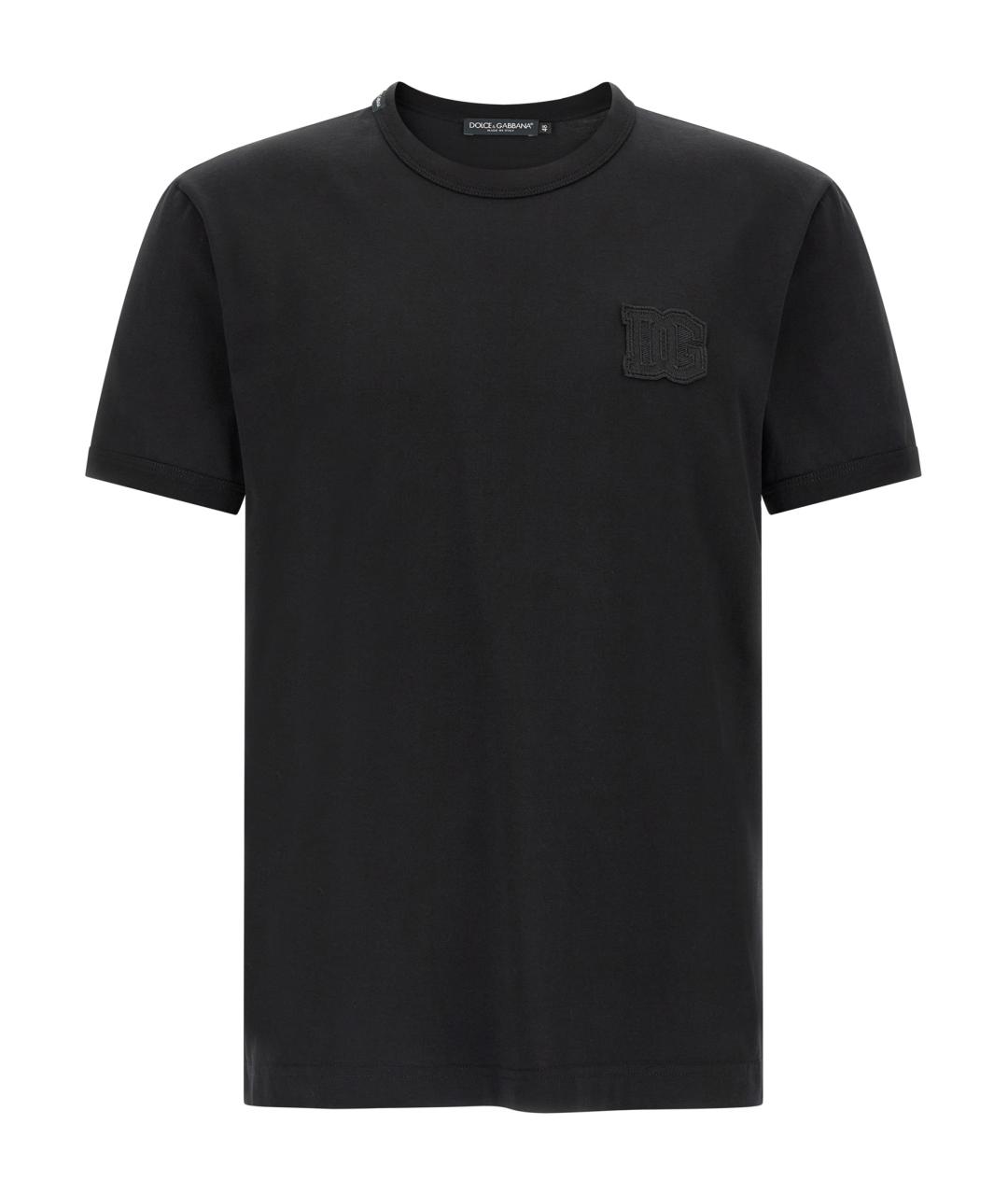 DOLCE&GABBANA Черная хлопковая футболка, фото 1