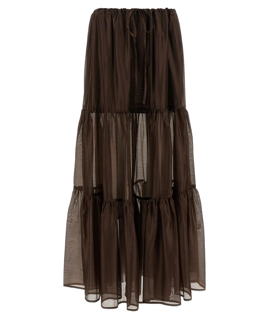 TWIN-SET Коричневая юбка макси, фото 1