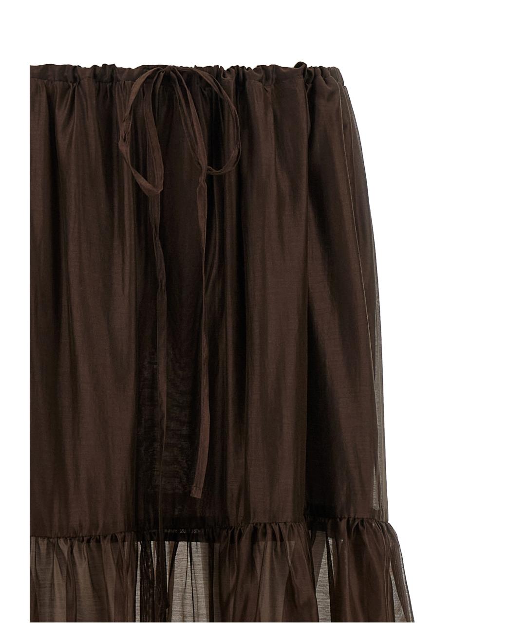 TWIN-SET Коричневая юбка макси, фото 3