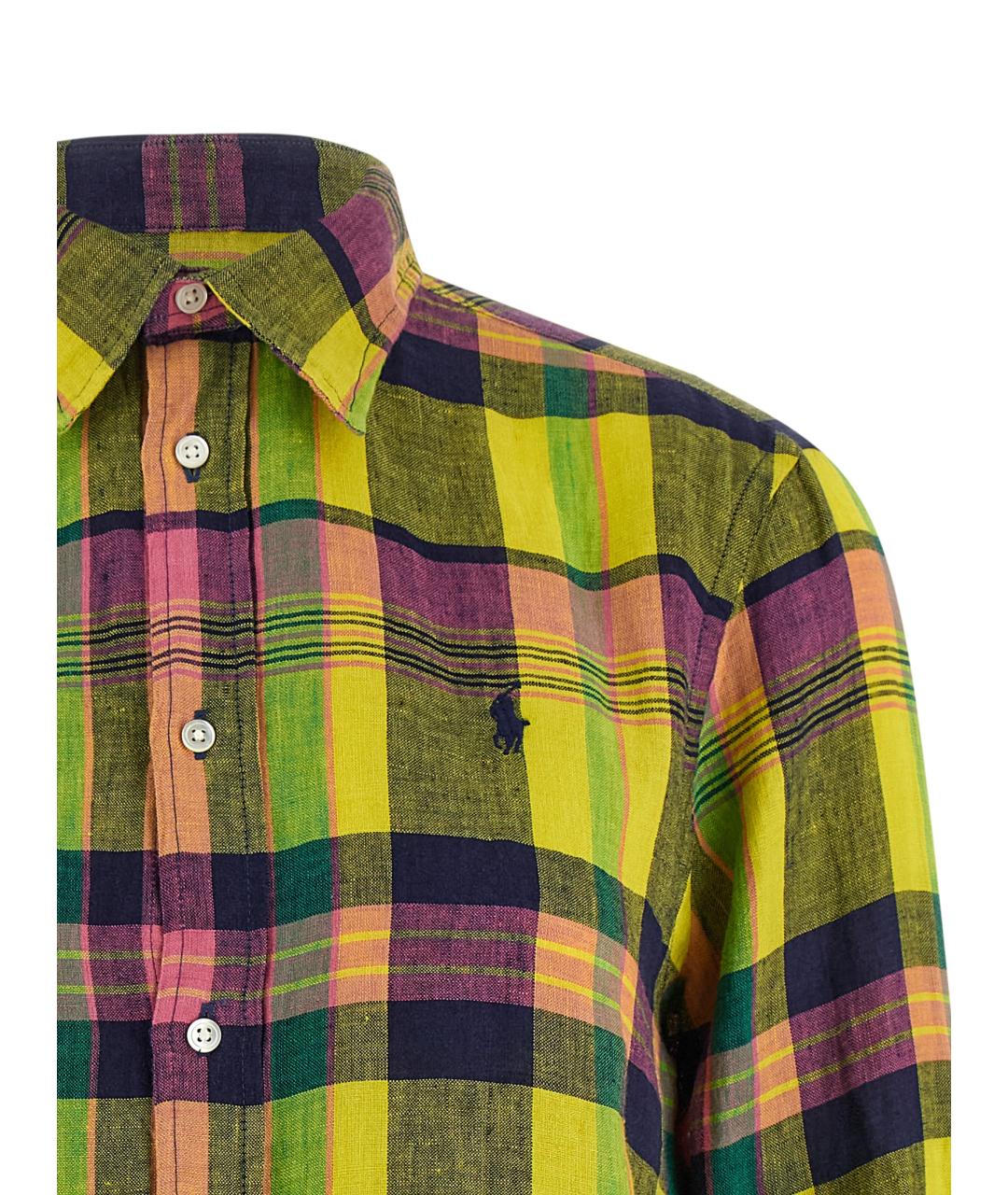 POLO RALPH LAUREN Мульти льняная рубашка, фото 3