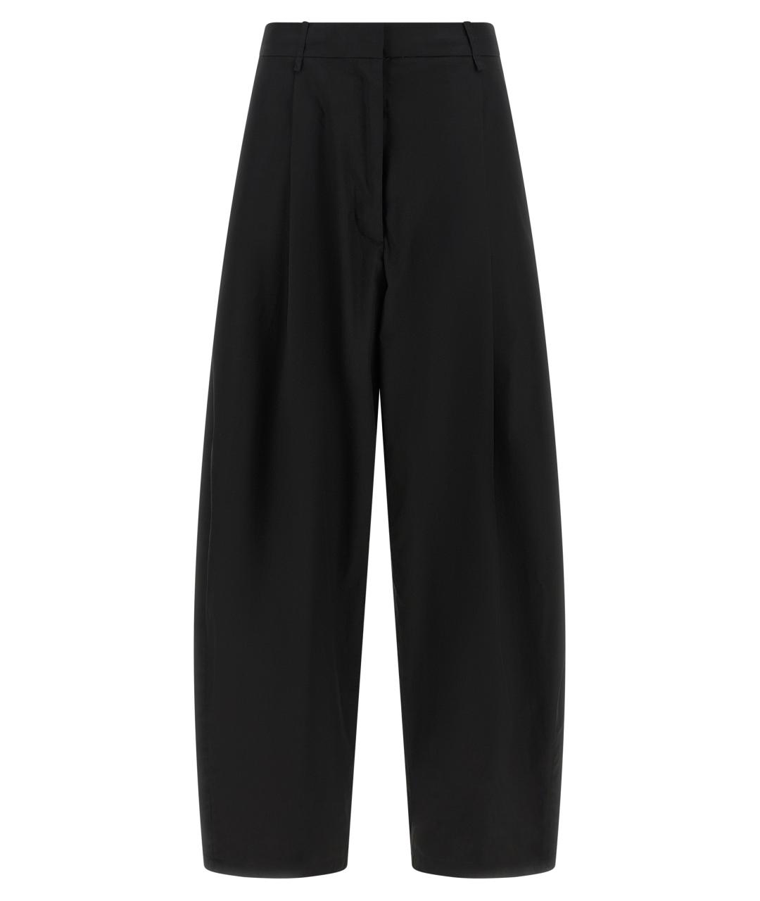 NUDE Черные хлопковые прямые брюки, фото 1