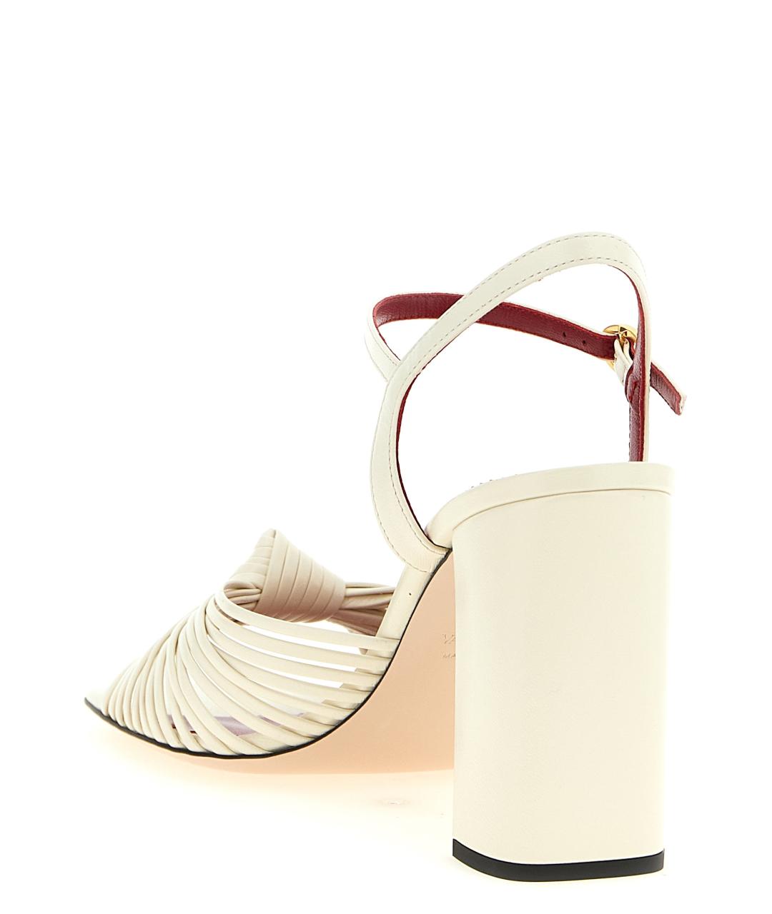 VALENTINO Белые кожаные босоножки, фото 3
