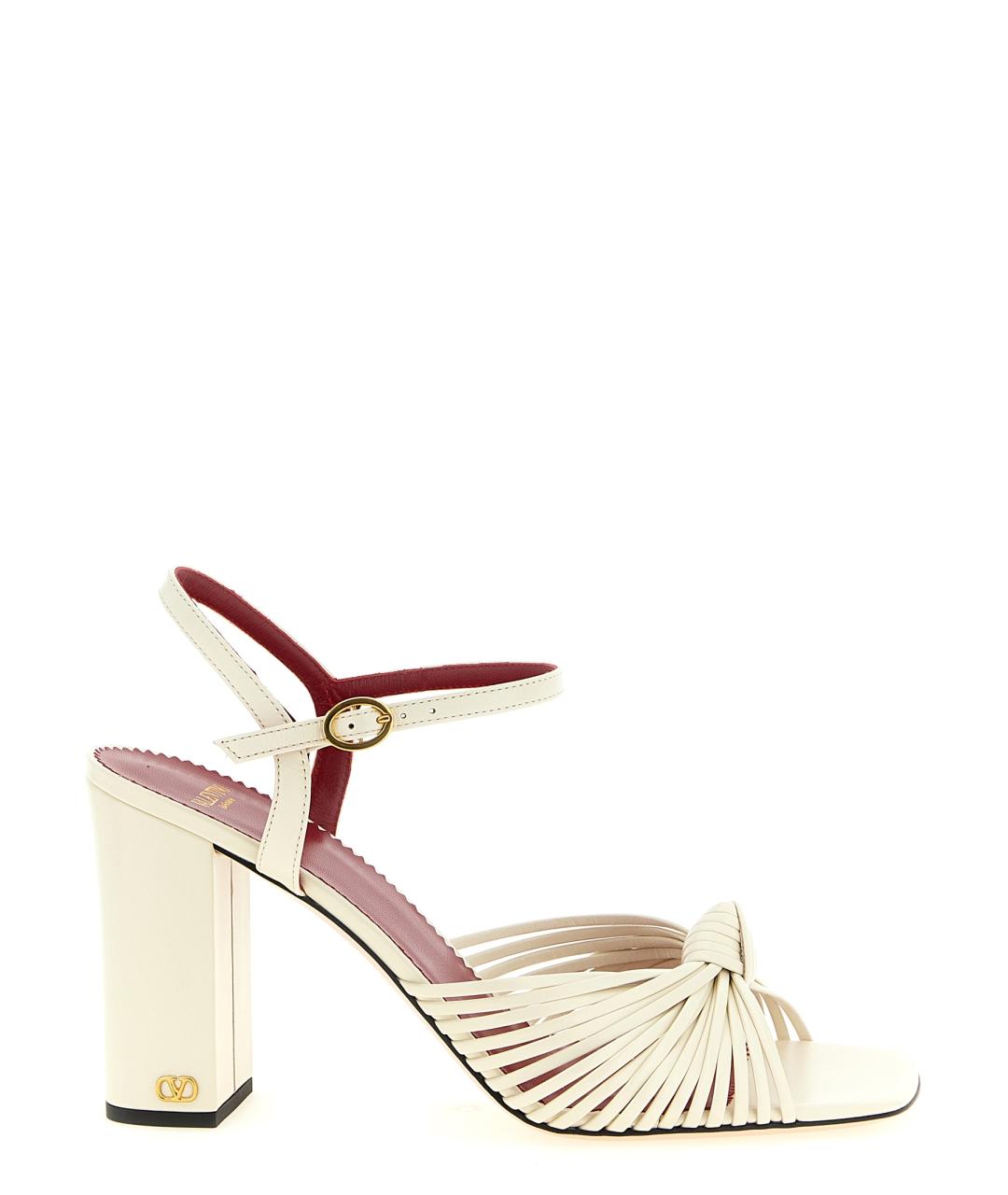 VALENTINO Белые кожаные босоножки, фото 1