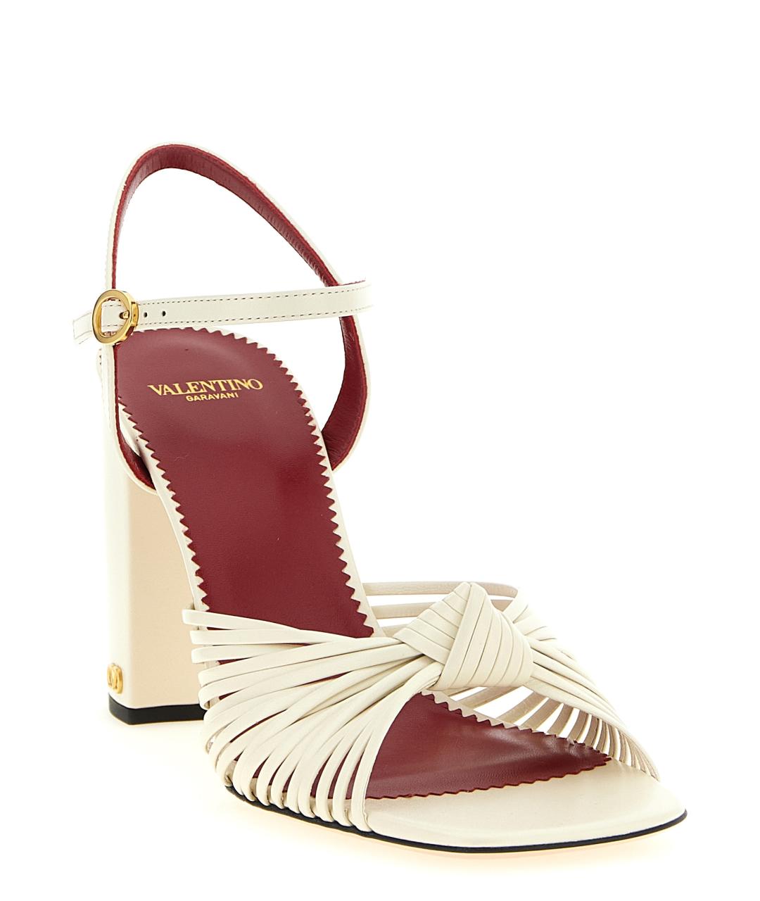 VALENTINO Белые кожаные босоножки, фото 2