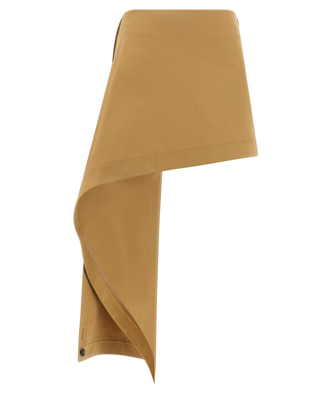 LOEWE Бежевая хлопковая юбка мини, фото 1