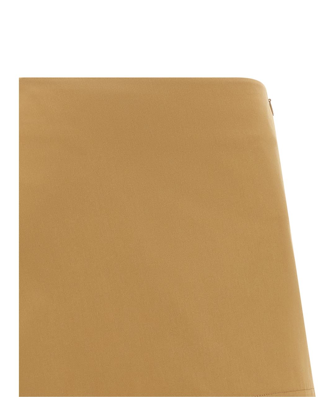 LOEWE Бежевая хлопковая юбка мини, фото 3