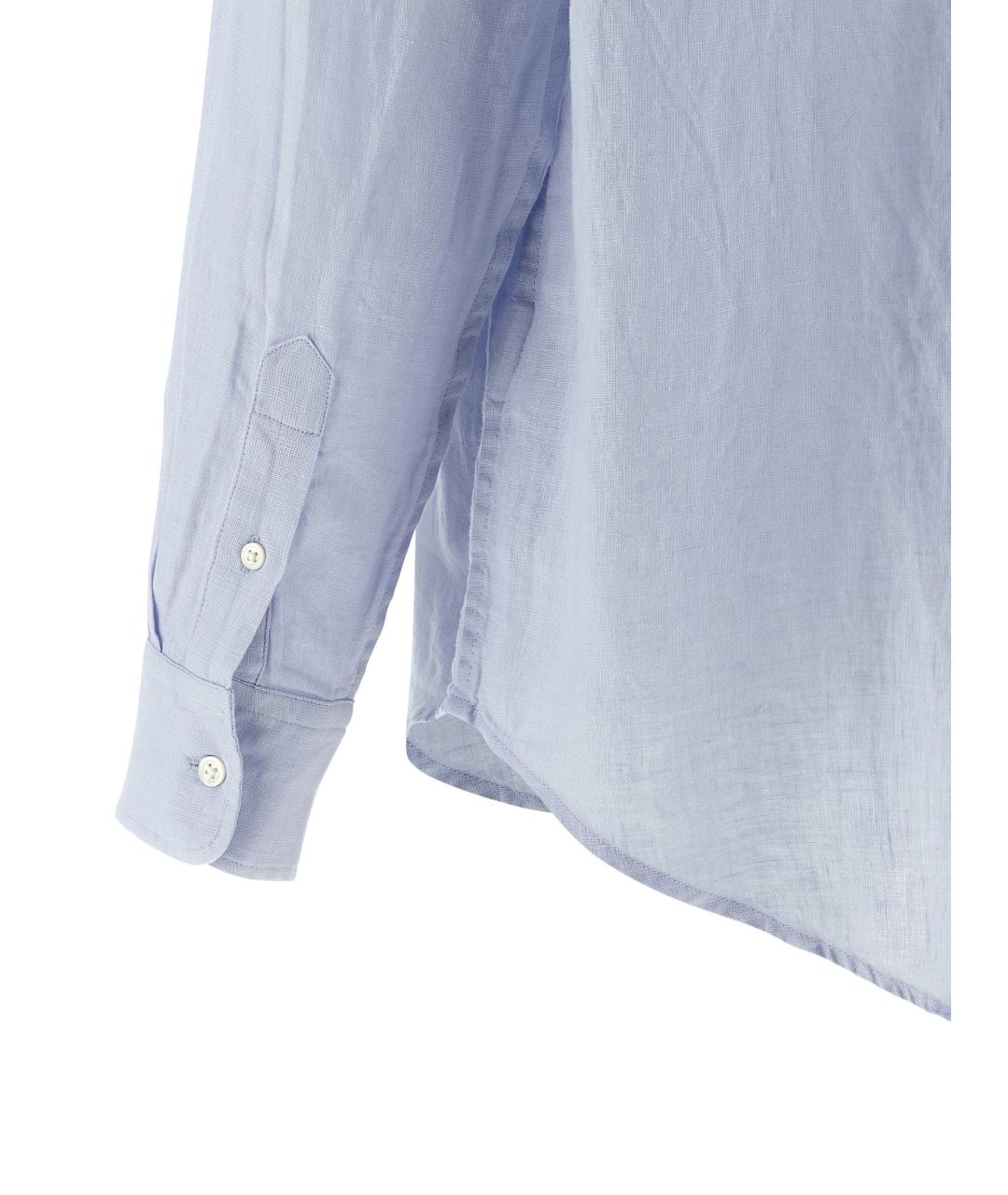 POLO RALPH LAUREN Голубая льняная рубашка, фото 4
