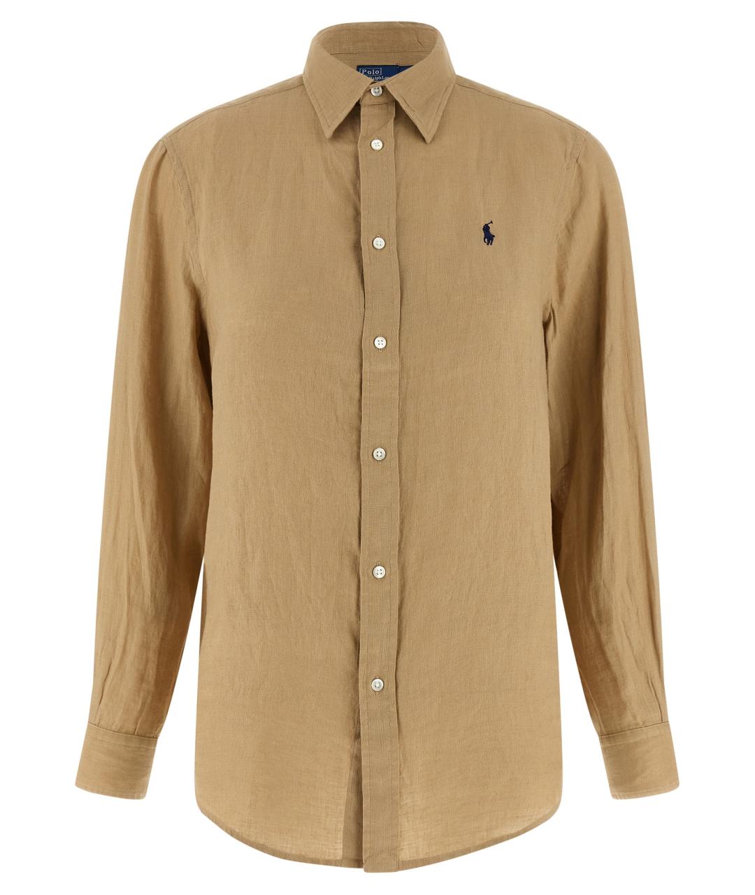POLO RALPH LAUREN Бежевая льняная рубашка, фото 1