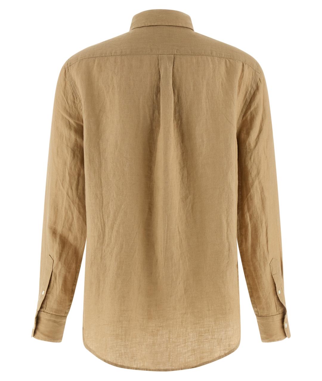 POLO RALPH LAUREN Бежевая льняная рубашка, фото 2