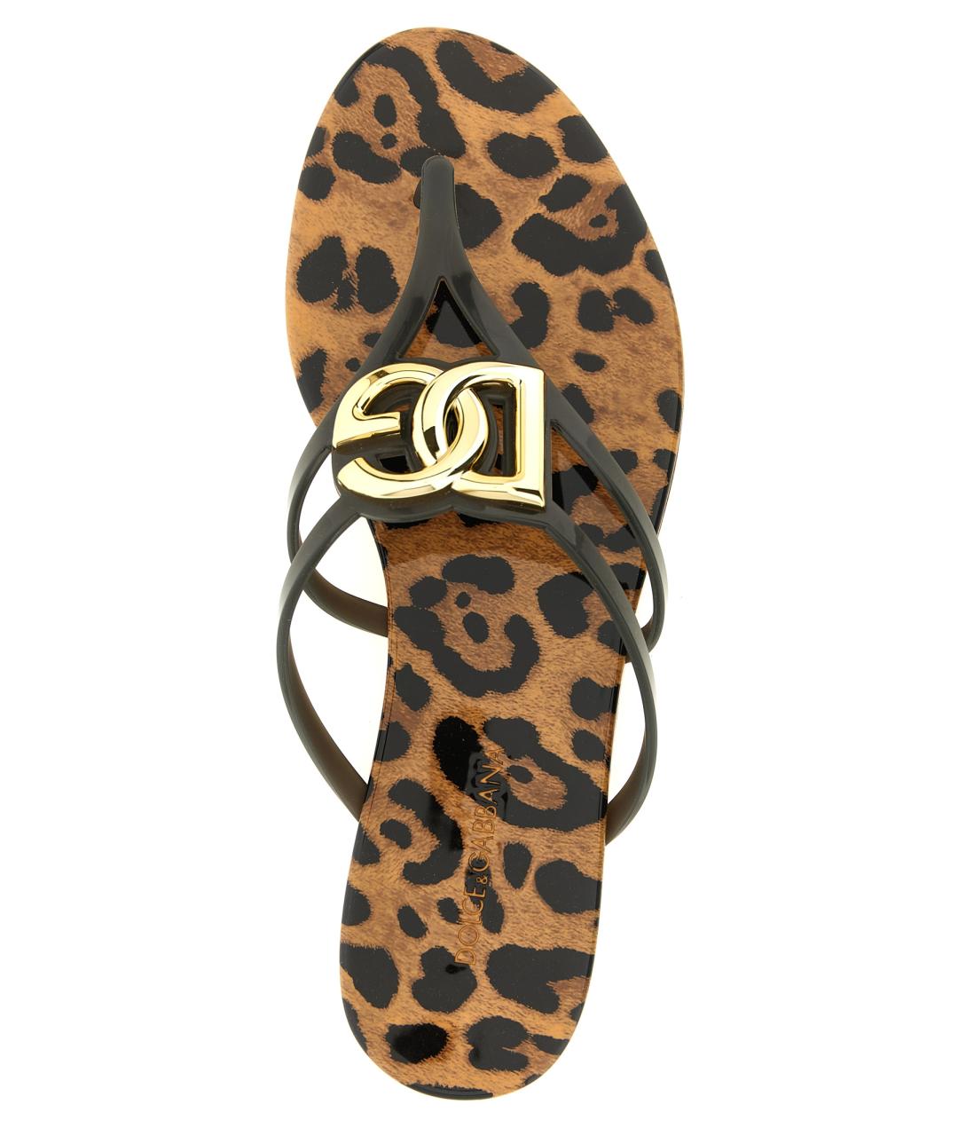 DOLCE&GABBANA Мульти резиновые шлепанцы, фото 4