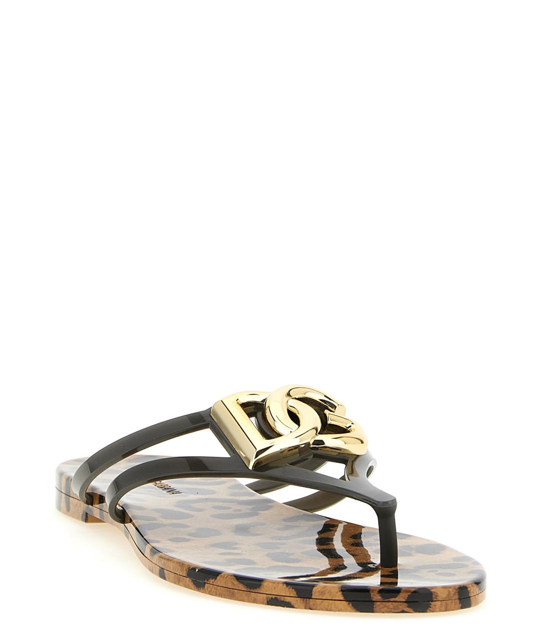 DOLCE&GABBANA Мульти резиновые шлепанцы, фото 2