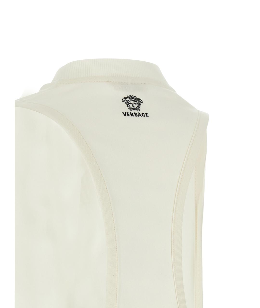 VERSACE Белая хлопковая майка, фото 4
