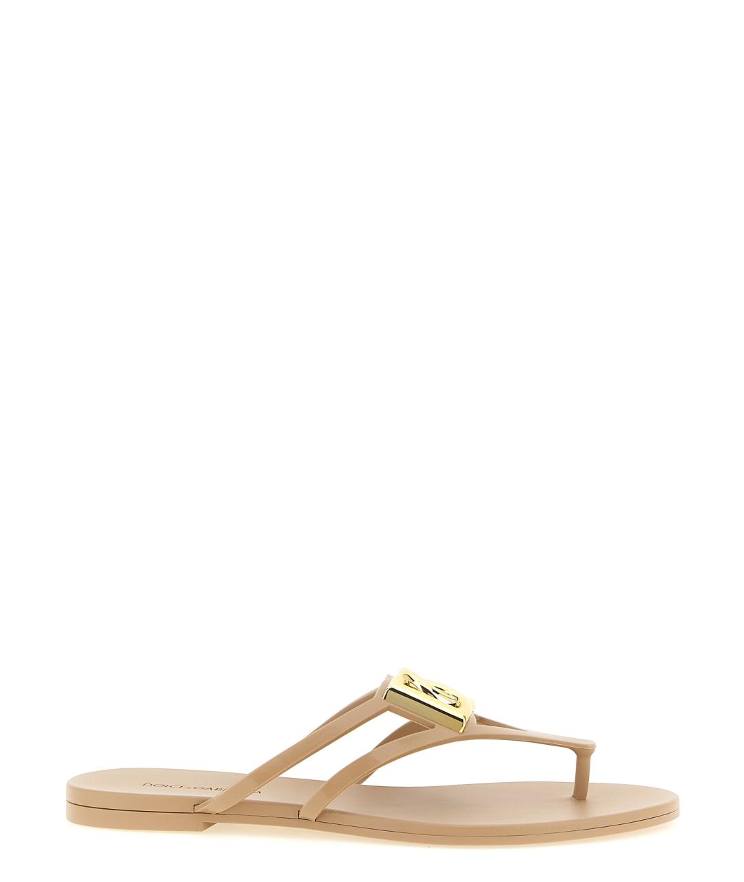 DOLCE&GABBANA Бежевые резиновые шлепанцы, фото 1