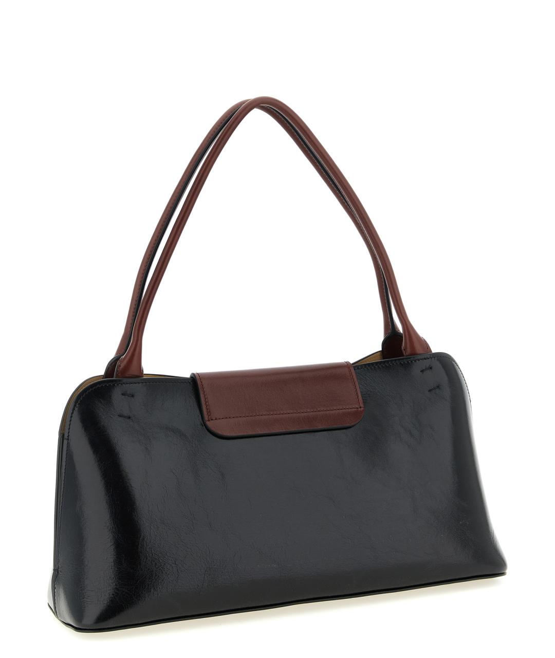 VERSACE Черная кожаная сумка через плечо, фото 2