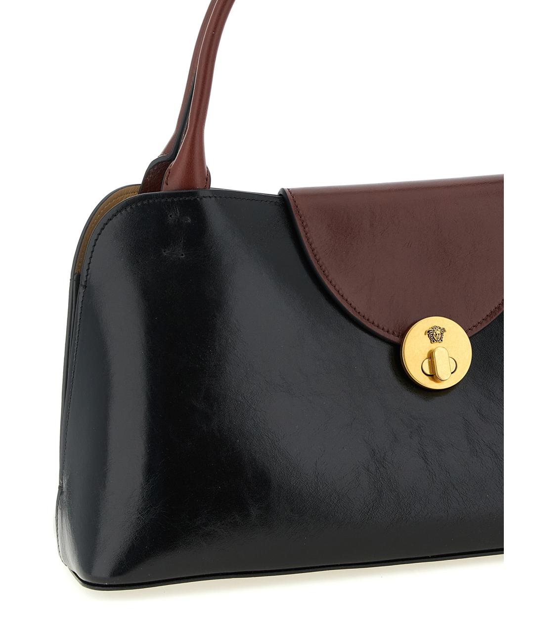 VERSACE Черная кожаная сумка через плечо, фото 3