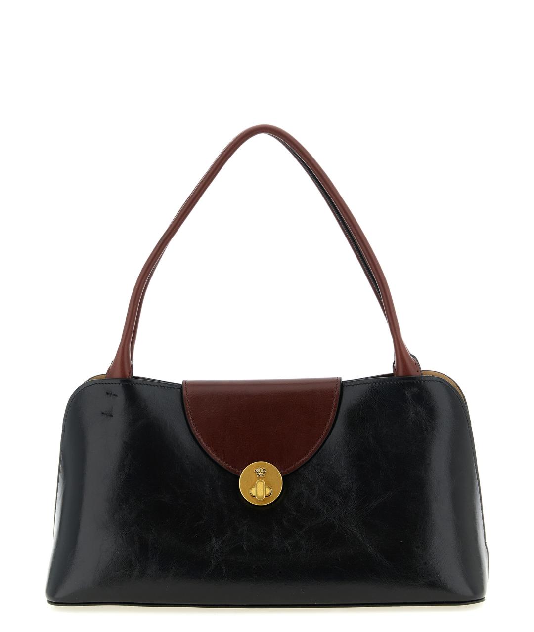 VERSACE Черная кожаная сумка через плечо, фото 1