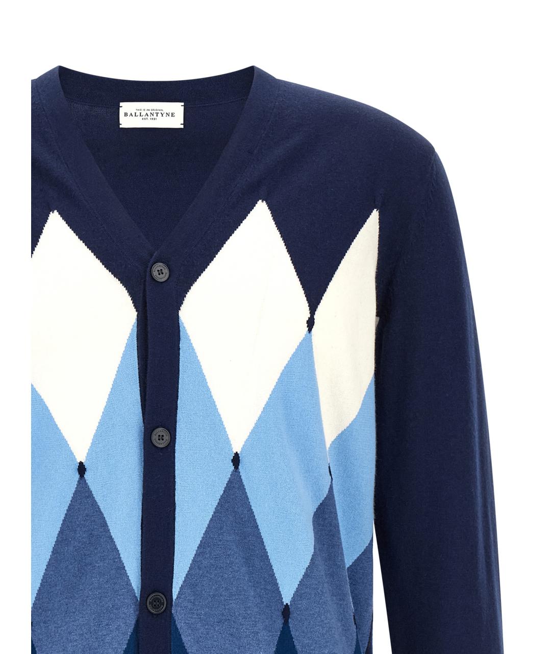 BALLANTYNE Синий хлопковый кардиган, фото 3