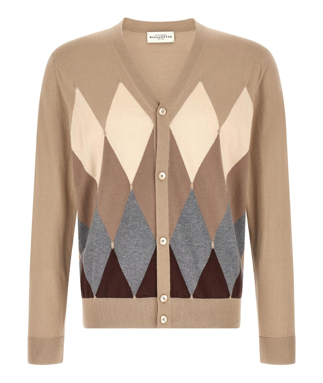 BALLANTYNE Бежевый хлопковый кардиган, фото 1