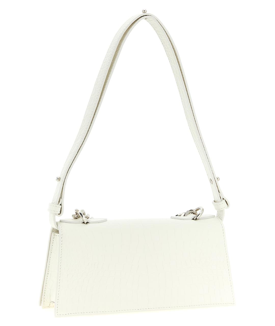 ALEXANDER MCQUEEN Белая кожаная сумка через плечо, фото 2