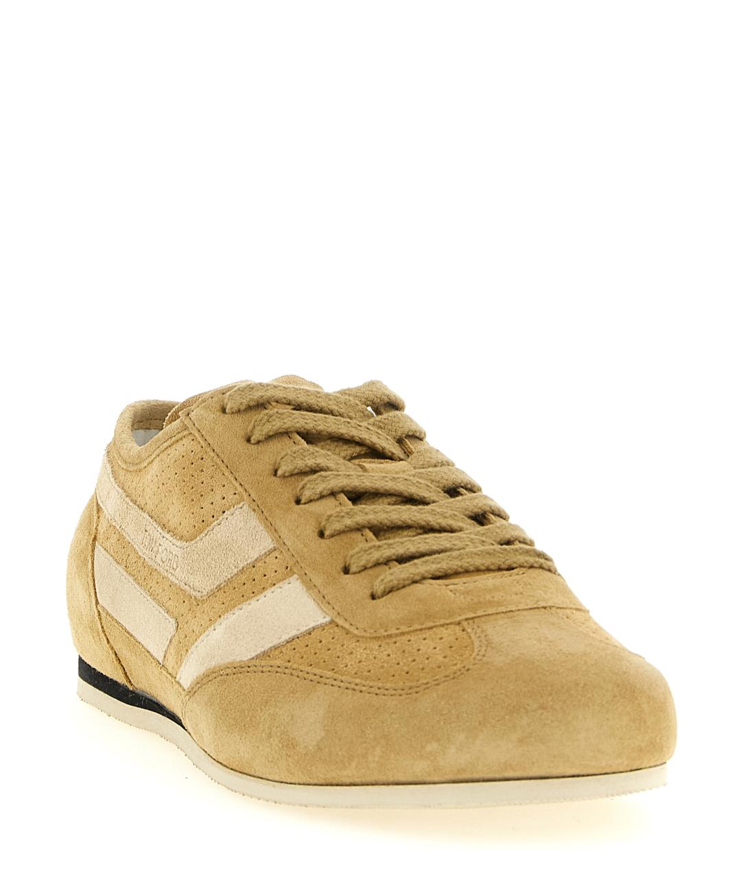 TOM FORD Бежевые замшевые низкие кроссовки / кеды, фото 2