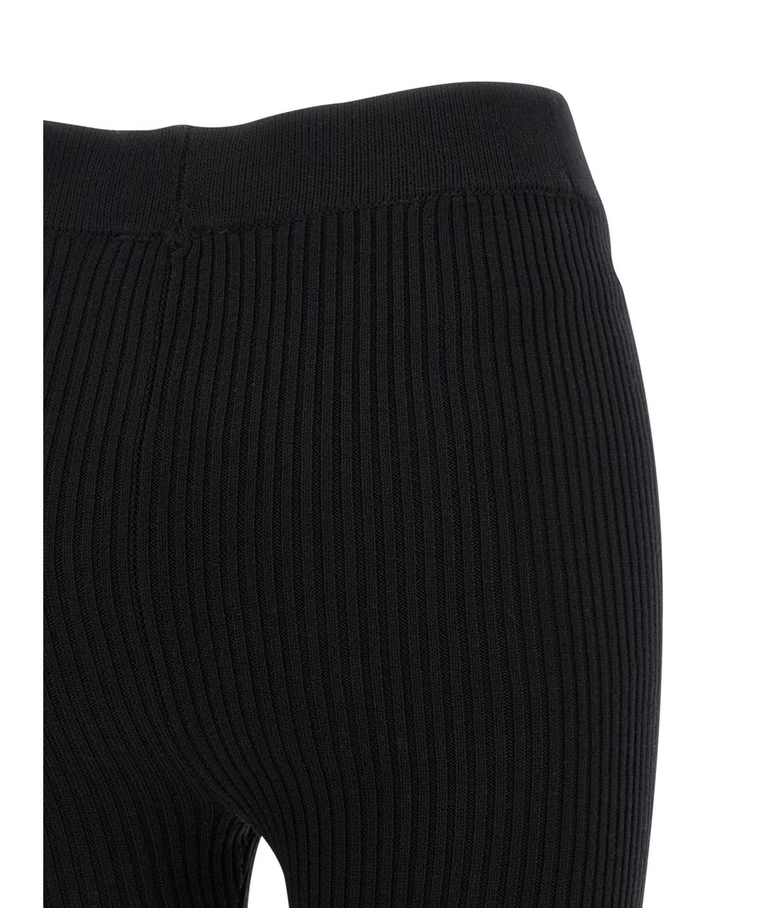 GANNI Черные хлопковые бриджи, фото 4