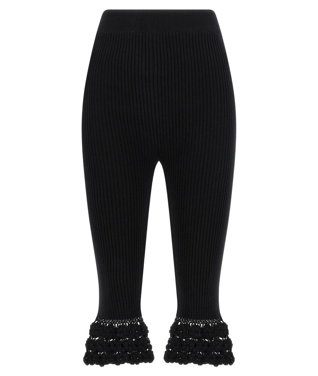 GANNI Черные хлопковые бриджи, фото 1