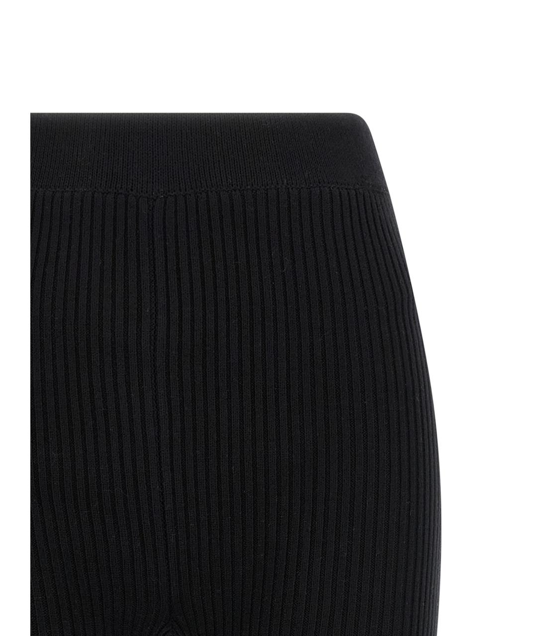 GANNI Черные хлопковые бриджи, фото 3